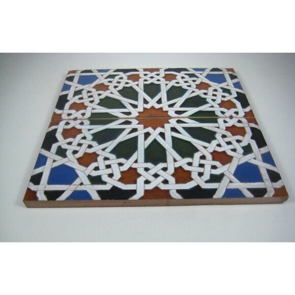 2 Spanish Ceramic Tiles Mensaque Rodriguez Y Cia Sevilla 11 X 11 in Decorative M - Picture 14 of 14
